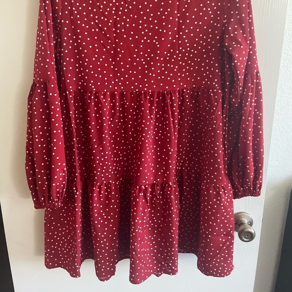 Red Polk Dot Amazon Dress - Picture 5 of 7